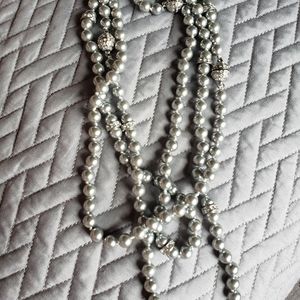 C + I gray pearl necklace